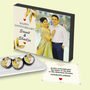 Abstract Lines Design Chocolate Wooden Gift Box