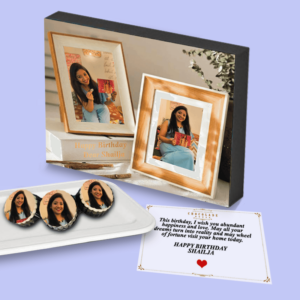 All Glitter Design Chocolate Wooden Gift Box