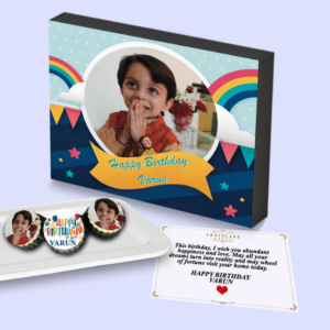 Cute CupCake Design Chocolate Wooden Gift Box