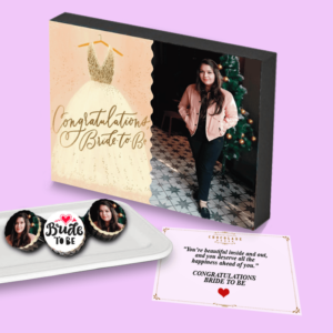 Double Frame Design Chocolate Wooden Gift Box