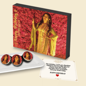 Fancy Blue & Golden Design Chocolate Wooden Gift Box