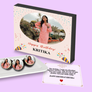 Red & White Roses Design Chocolate Wooden Gift Box