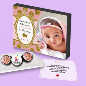 Sparkling Cake Design Chocolate Wooden Gift Box